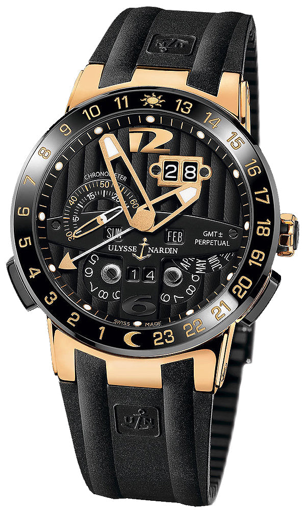 Ulysse Nardin El Toro GMT Perpetual Calendar 18k Rose Gold Men's Watch