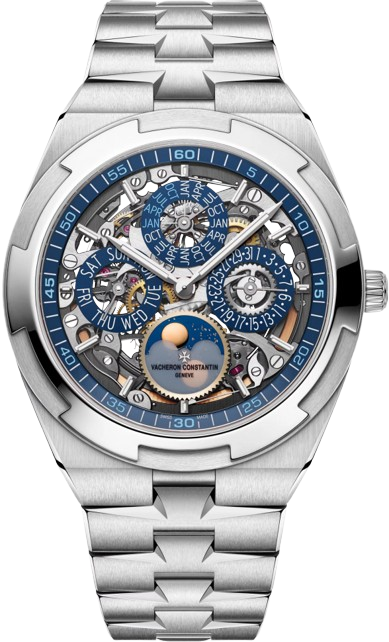Vacheron Constantin Overseas Perpetual Calendar Ultra-Thin Skeleton 18K White Gold Men’s Watch