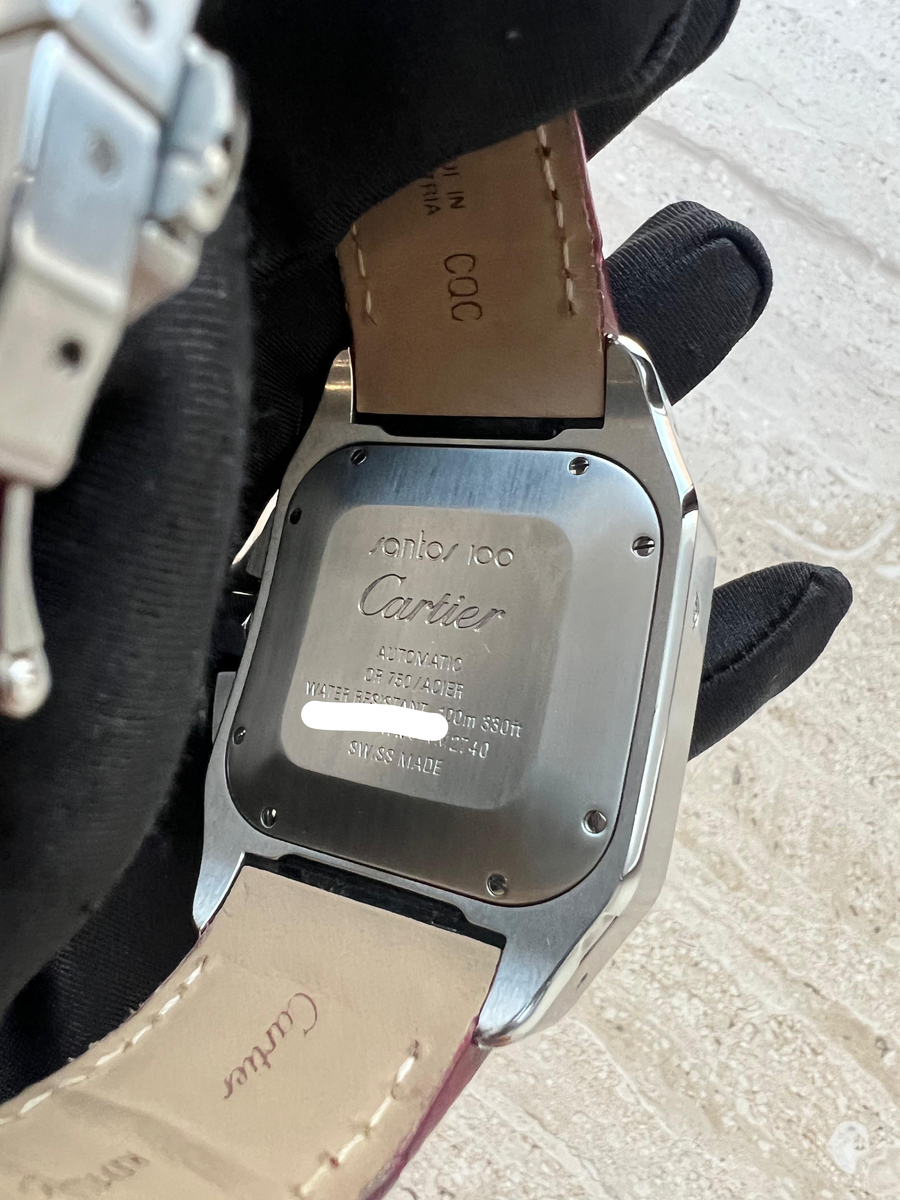 Cartier Santos Chronograph Stainless Steel & 18K Yellow Gold Men's Watch