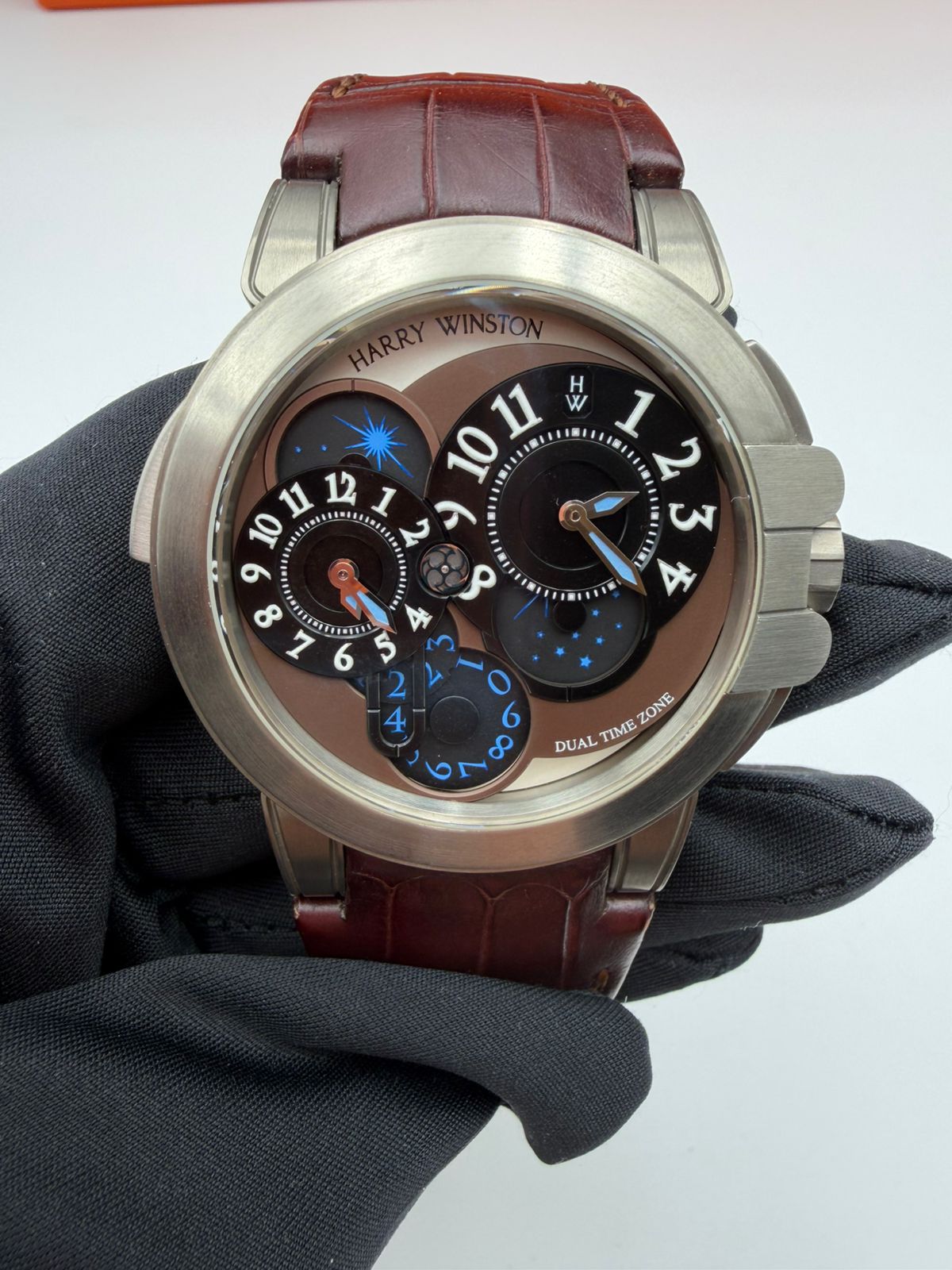 Harry Winston Ocean Dual Time Project Z4 Zalium Men's Watch