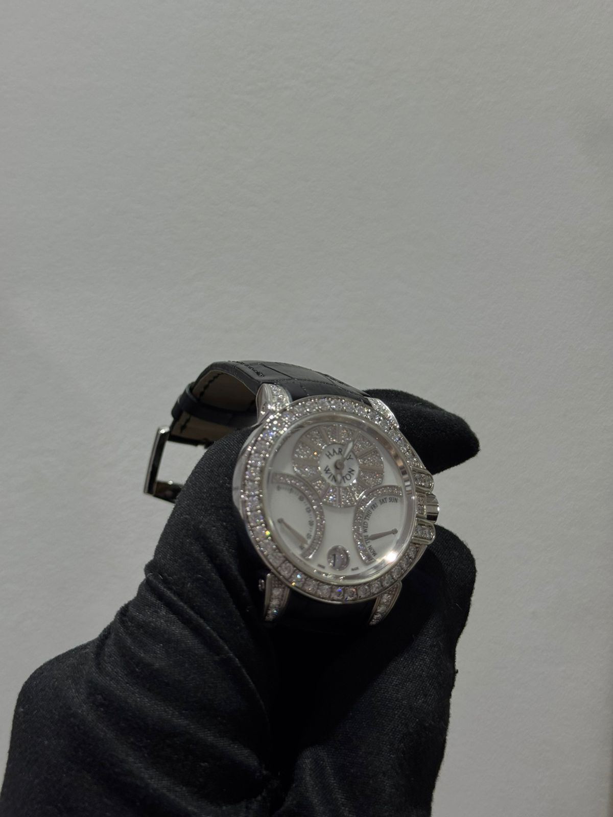Harry Winston Ocean Biretrograde 18K White Gold & Diamonds Lady's Watch