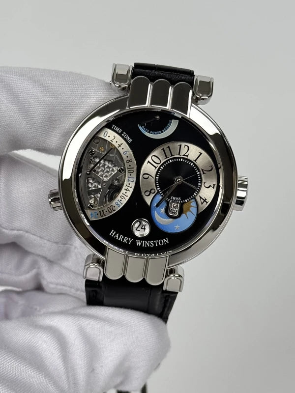 Harry Winston Premier Excenter Time Zone Platinum Men's Watch