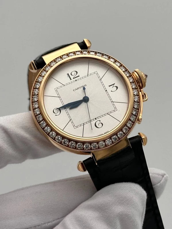 Cartier Pasha 42mm 18K Rose Gold & Diamonds Lady's Watch