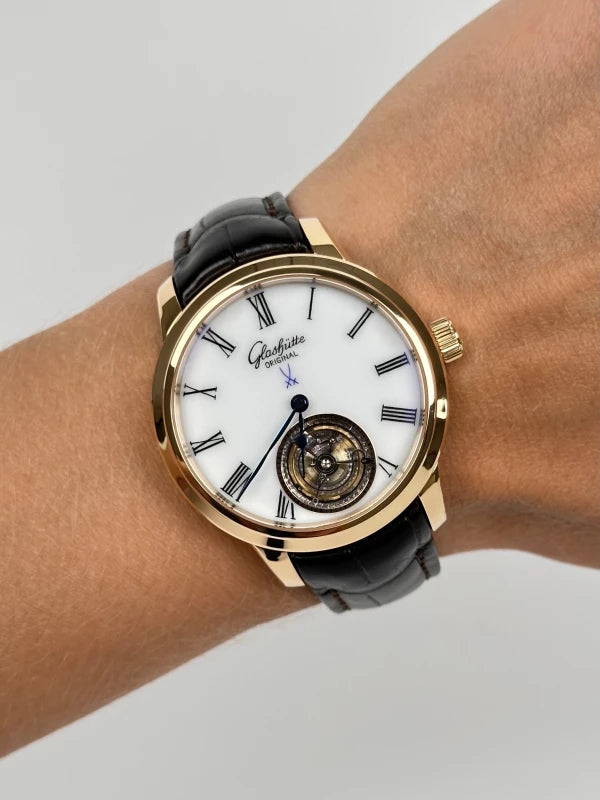 Glashütte Original Senator Meissen Tourbillon 18K Rose Gold Men's Watch