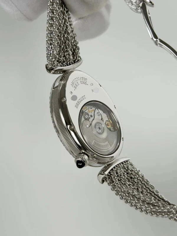Breguet Reine De Naples Moon Phase 18K White Gold & Diamonds Ladies Watch