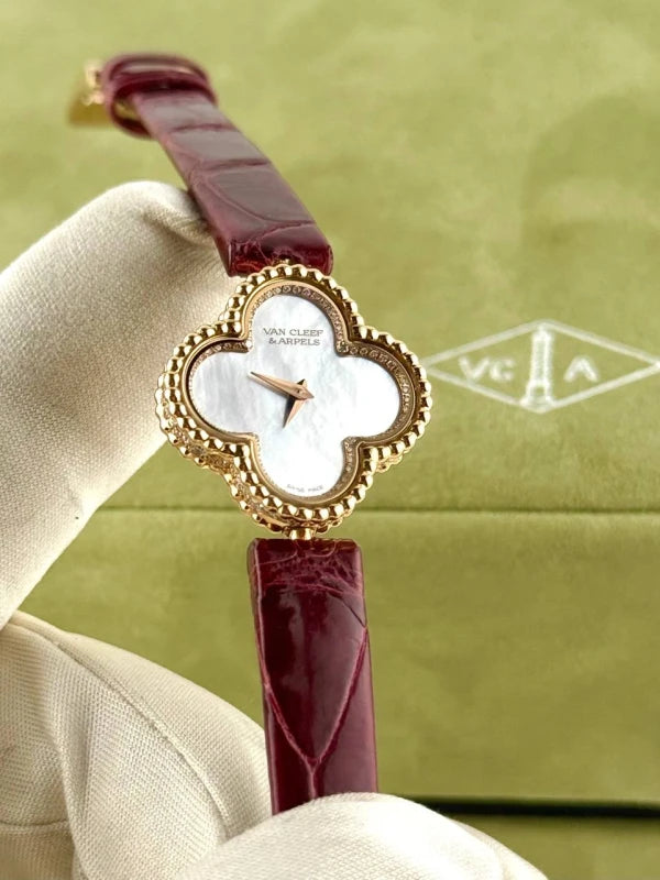 Van Cleef & Arpels Alhambra 18K Rose Gold & Diamonds Lady's Watch