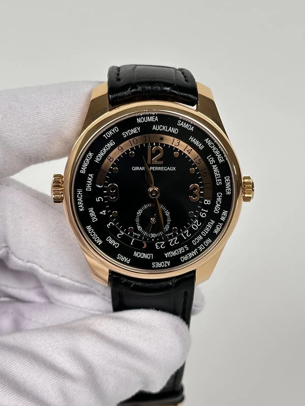 Girard Perregaux Traveller WW.TC Small Second 18K Rose Gold Men's Watch