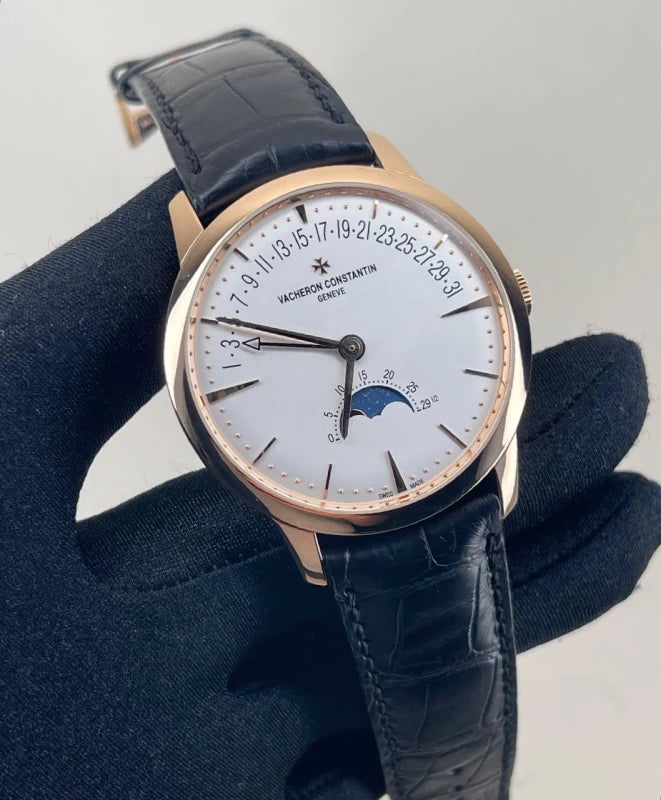 Vacheron Constantin Patrimony Moonphase Retrograde 18K Rose Gold Men's Watch