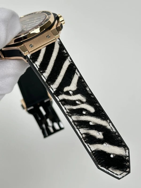 Hublot Big Bang Zebra 41 mm 18K Rose Gold & Diamonds Unisex Watch