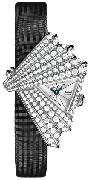 Cartier Libre Froissee 18K White Gold & Diamonds Lady's Watch
