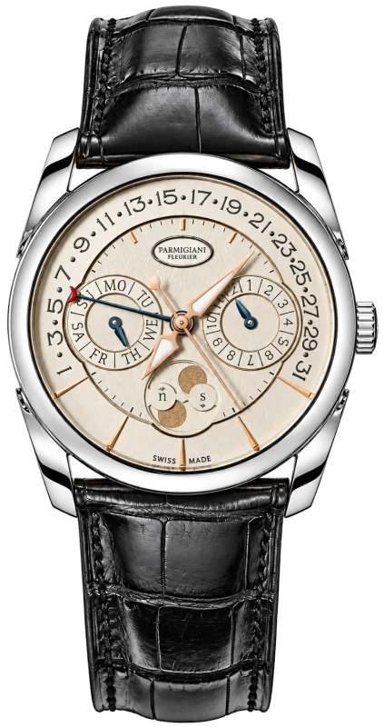 Parmigiani Fleurier Tonda Quantième Annuel Rétrograde 18K White Gold Men's Watch