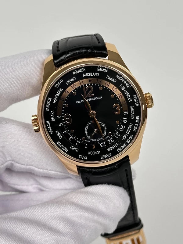 Girard Perregaux Traveller WW.TC Small Second 18K Rose Gold Men's Watch