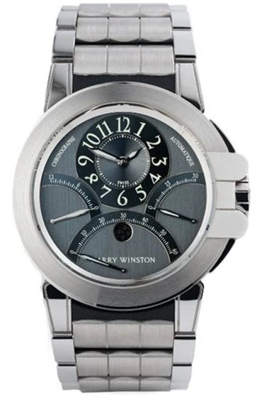 Harry Winston Ocean Triple Retrograde Chronograph 18K White Gold Men's Watch
