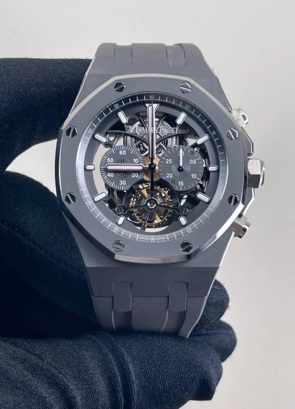 Audemars Piguet Royal Oak Tourbillon Chronograph Skeleton Titanium Men's Watch