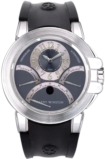 Harry Winston Premier Ocean Triple Retrograde Chronograph 18K White Gold Men's Watch