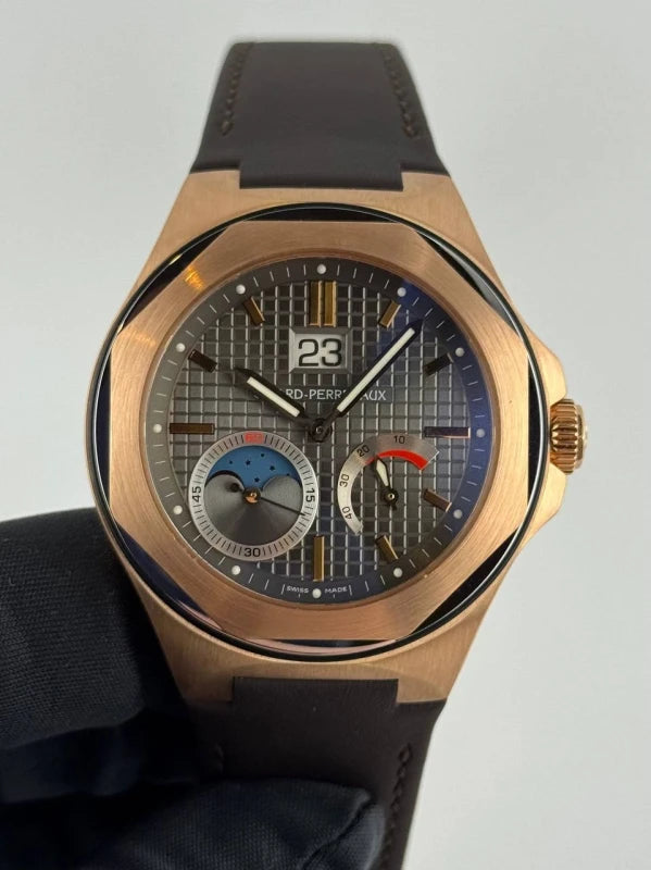 Girard Perregaux Laureato Evo3 Large Date Moon Phases Power Reserve 18K Rose Gold Men's Watch