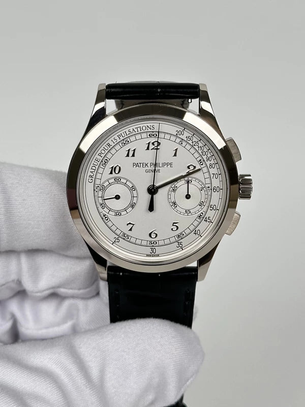 Patek Philippe Complicated Chronograph 18K White Gold Men's Watch