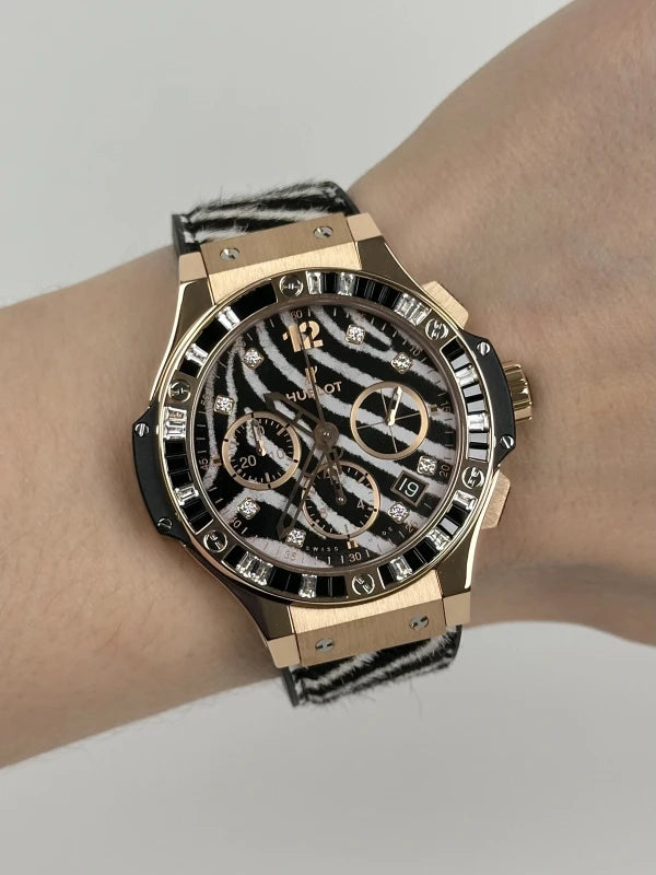 Hublot Big Bang Zebra 41 mm 18K Rose Gold & Diamonds Unisex Watch