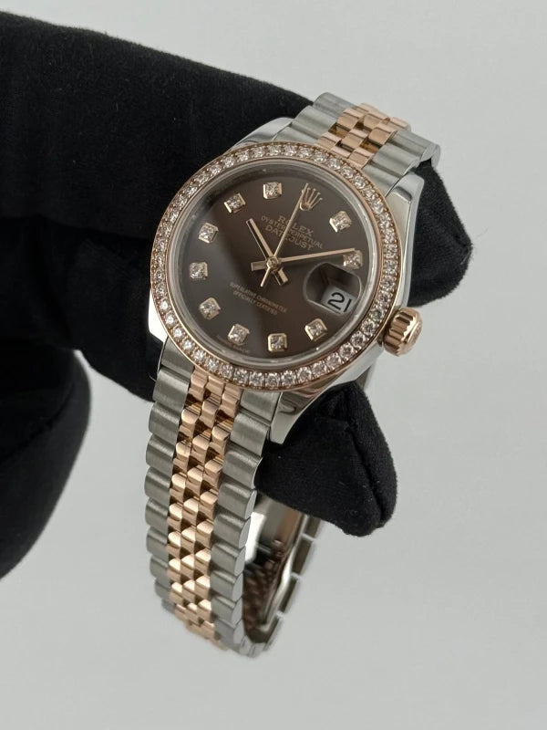 Rolex Datejust 28 Stainless Steel & 18k Everose Gold Ladies Watch