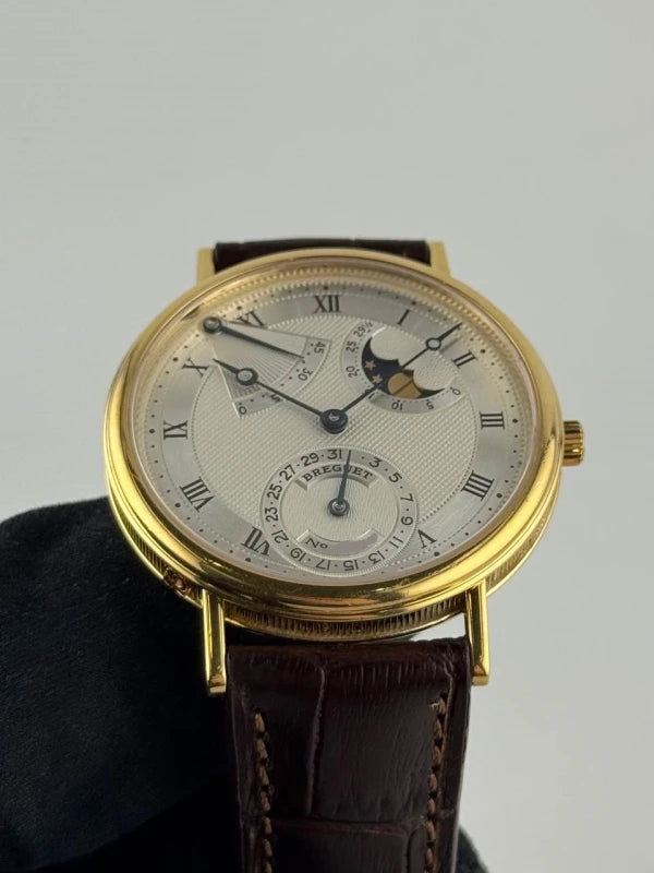 Breguet Classique Power Reserve Moon Phase 18K Yellow Gold Men's Watch