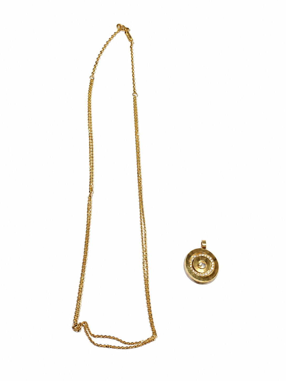 Chopard Happy Diamonds 18K Yellow Gold Diamond Pendant Necklace