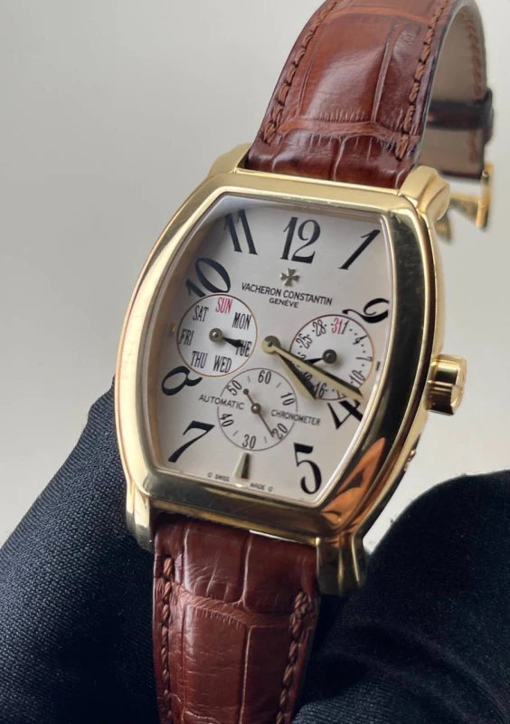 Vacheron Constantin Malte Tonneau Royal Eagle Day-Date 18K Yellow Gold Men's Watch