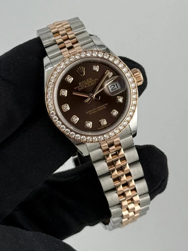 Rolex Datejust 28 Stainless Steel & 18k Everose Gold Ladies Watch