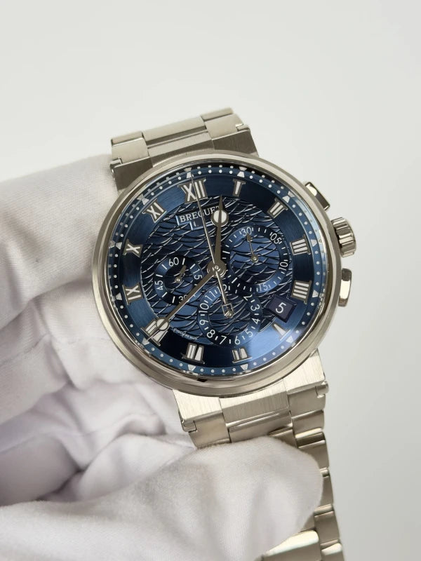 Breguet Marine 5527 Chronograph 18K White Gold Men's Watch