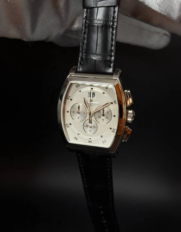 Vacheron Constantin Malte Tonneau Chronograph 18K White Gold Men's Watch