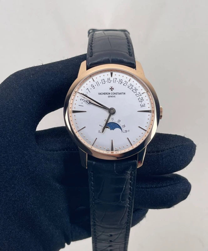 Vacheron Constantin Patrimony Moonphase Retrograde 18K Rose Gold Men's Watch