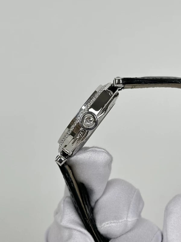 Cartier Pasha Cloisonne Enamel 18K White Gold & Diamonds Lady's Watch