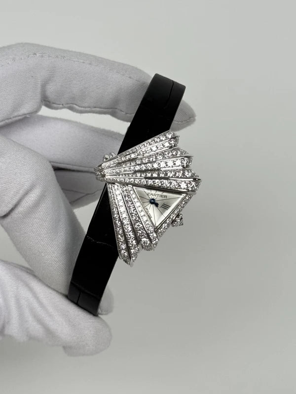 Cartier Libre Froissee 18K White Gold & Diamonds Lady's Watch