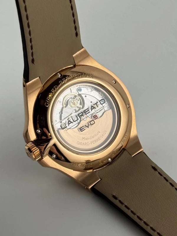 Girard Perregaux Laureato Evo3 Large Date Moon Phases Power Reserve 18K Rose Gold Men's Watch