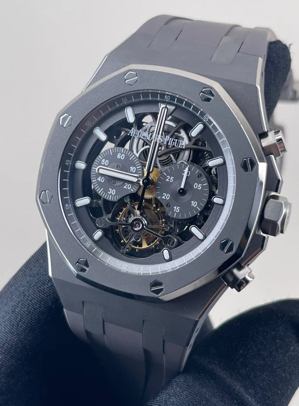 Audemars Piguet Royal Oak Tourbillon Chronograph Skeleton Titanium Men's Watch
