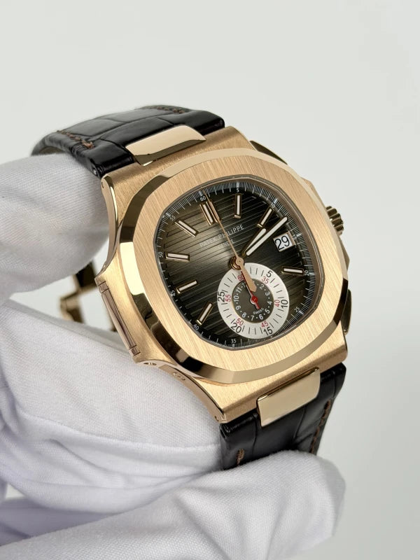 Patek Philippe Nautilus 18K Rose Gold Mens Watch