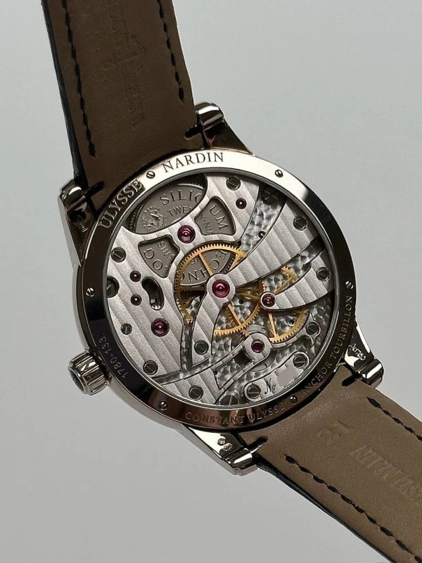 Ulysse Nardin Classico Ulysse Anchor Tourbillon 18K White Gold Mens Watch