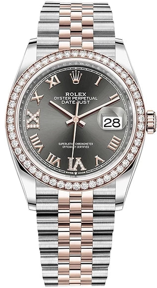 Rolex Datejust 36 Stainless Steel & 18k Rose Gold Ladies Watch