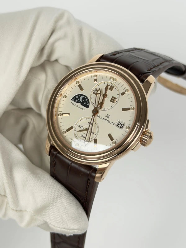 Blancpain Léman Dual Time Limited Edition 18k Rose Gold Men's Watch 2160 3642 53