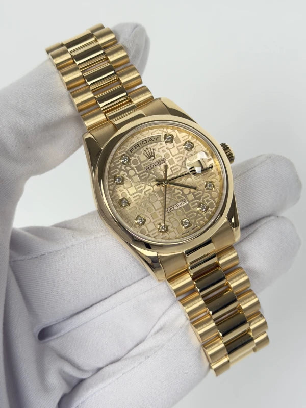 Rolex Day-Date 36 18k Yellow Gold Men's Watch