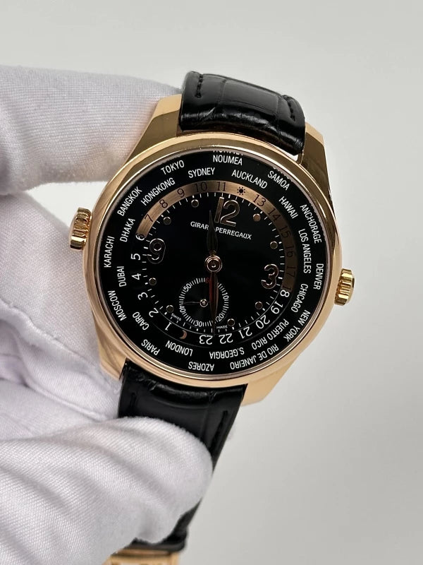 Girard Perregaux Traveller WW.TC Small Second 18K Rose Gold Men's Watch