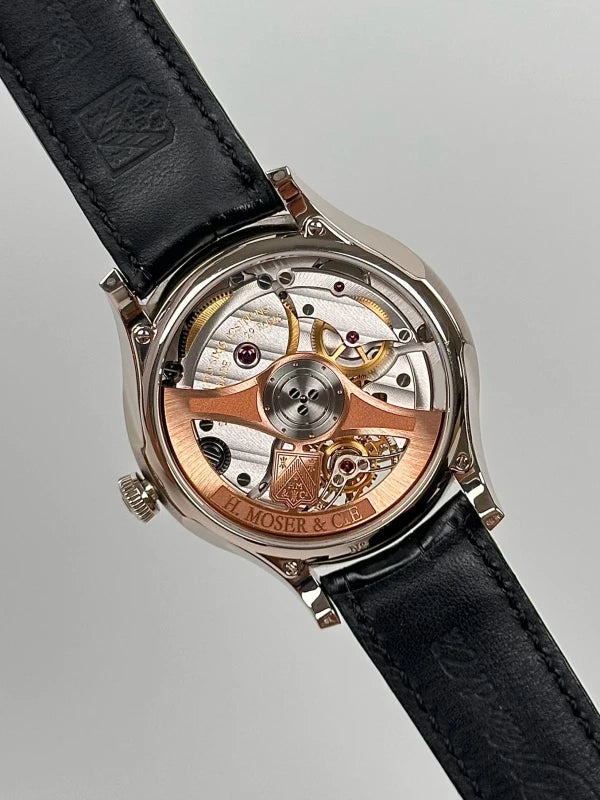 H.Moser & Cie Dual Time Venturer Tourbillon 18K White Gold Men's Watch