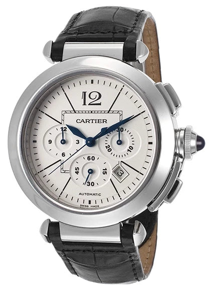 Cartier Calibre de Cartier Pasha XL Chronograph Stainless Steel Men's Watch W3108555