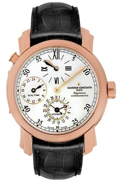 Vacheron Constantin Malte Dual Time Regulator 18K Rose Gold Men's Watch