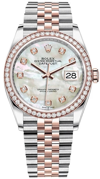 Rolex Datejust 36 Stainless Steel & 18k Rose Gold Ladies Watch