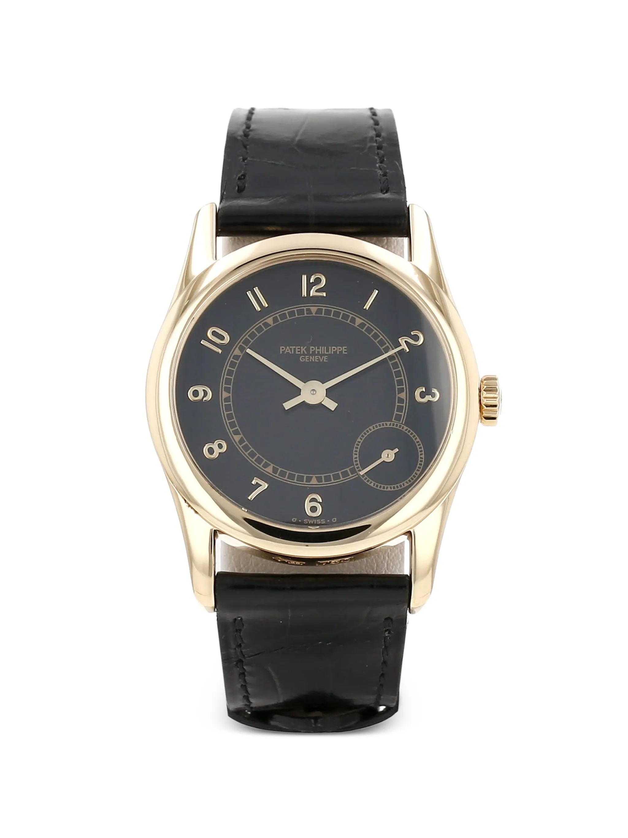 Patek Philippe Calatrava Black Dial 18K Yellow Gold Men’s Watch