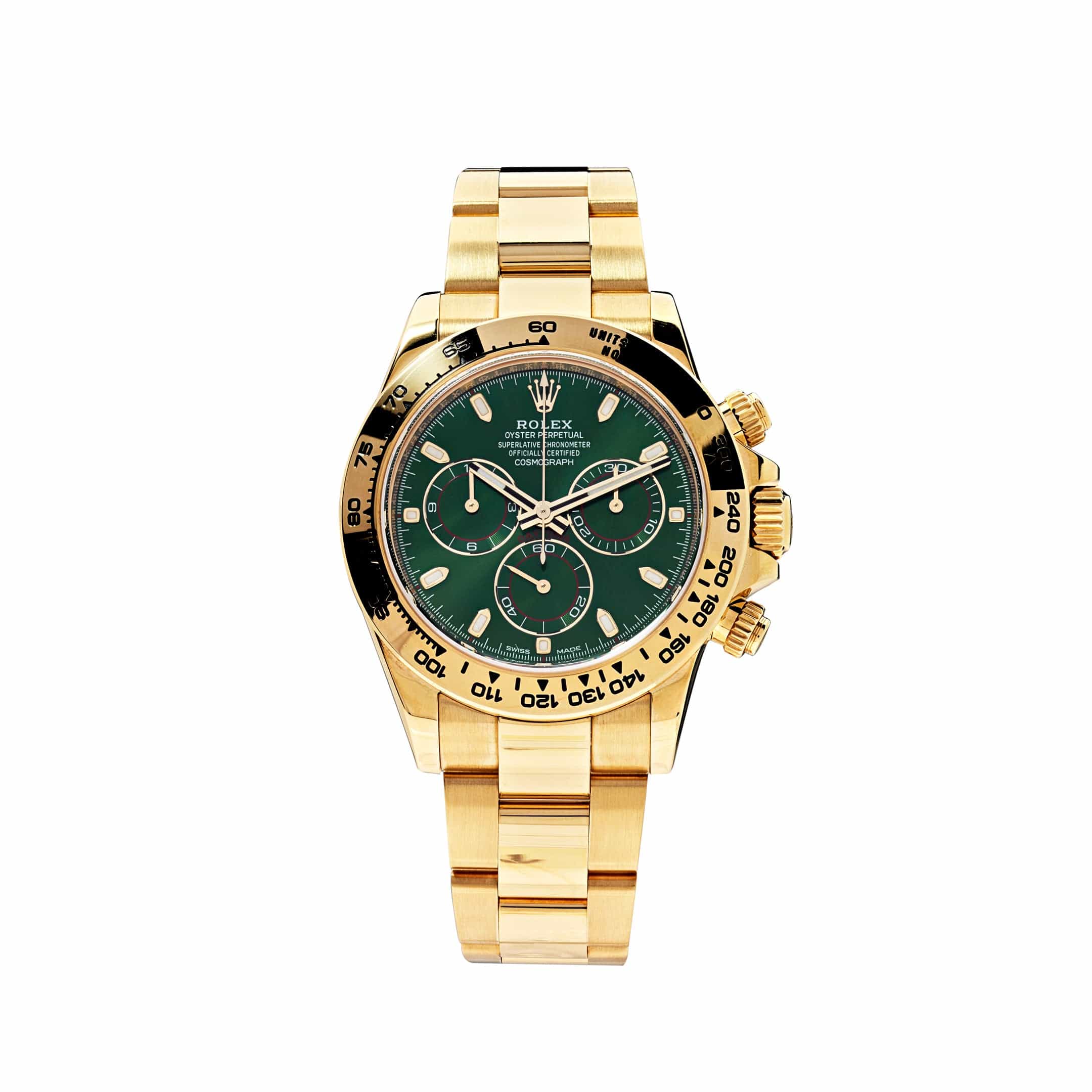 Rolex Lettering Yellow Rolex Cosmograph Daytona 18K Yellow Gold Men's Watch | Worldofluxuryus