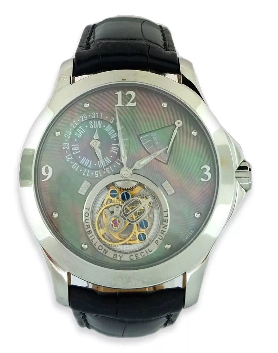 Cecil Purnell Tourbillon Stainless Steel Watch Limited Edition