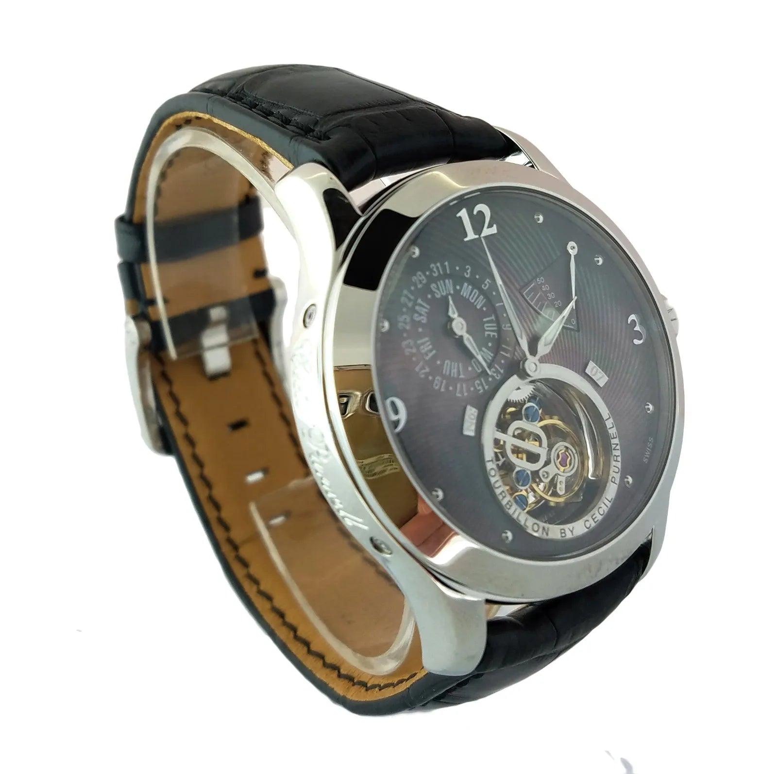 Cecil Purnell Tourbillon Stainless Steel Watch Limited Edition