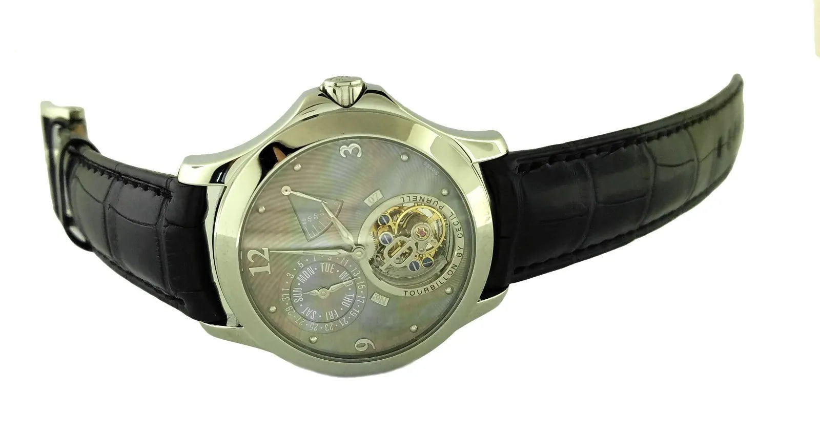 Cecil Purnell Tourbillon Stainless Steel Watch Limited Edition