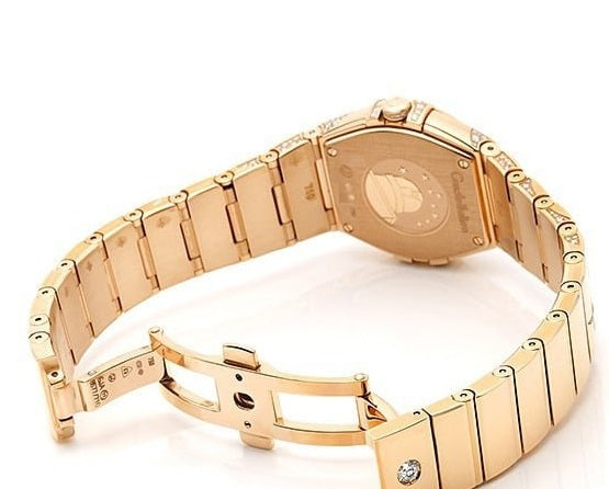 Omega Constellation Quartz 18k Red Gold & Diamonds Lady's Watch